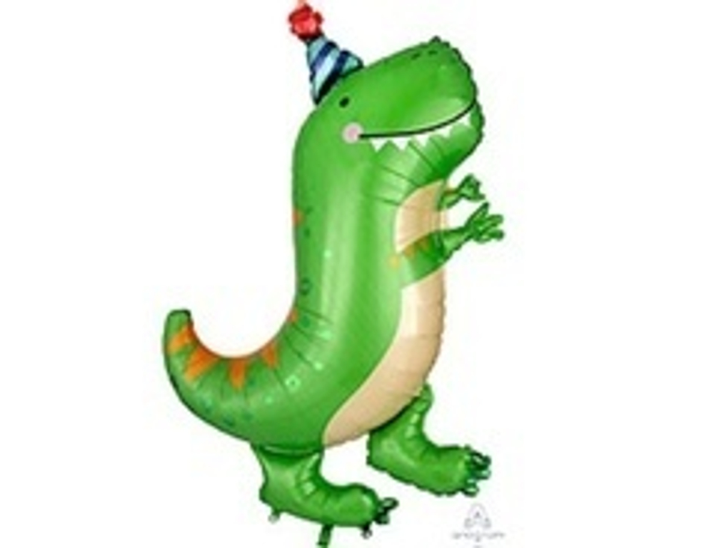 А Фигура, Динозавр зеленый, 26"/66 см х 34"/86 см, 1 шт. (В упаковке)