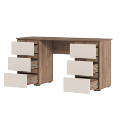 Хелен ПС 02 Письменный стол с ящиками Дуб крафт табачный / Кашемир