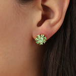 Серьги Dyrberg Kern CARNEA SG LIGHT GREEN / CRYSTAL 460074