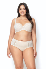 Бюстгальтер на косточках с пуш-ап вкладышами (Размер: 90E) (Цвет: кремовый)