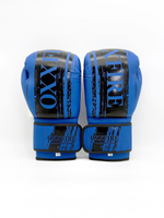 Боксерские перчатки OXXFIRE COMFORT, PVC,  синий/черный