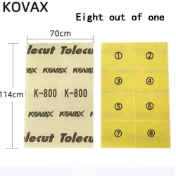 Абразивный лист KOVAX Tolecut клейкий (29х35 мм. х 8 шт.) 4 видов от K800 до K2000 по 4 листа каждого + шлифблок Toleblock S