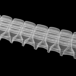 Шторная лента Oz-Is арт. 4449 MP вафельная сборка, коэф сборки 1:2,0, цвет прозрачный (ширина 65 mm)