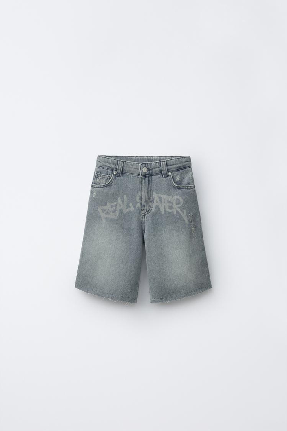 ZARA ДЖИНСОВЫЕ ШОРТЫ SKATE, СИНИЙ