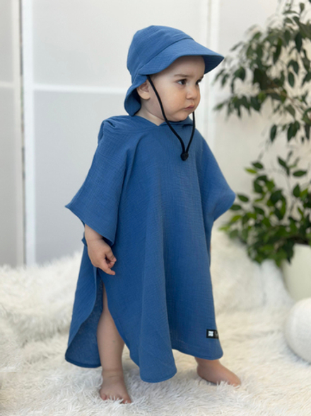 Туника с капюшоном RinaAmari Индиго, муслин