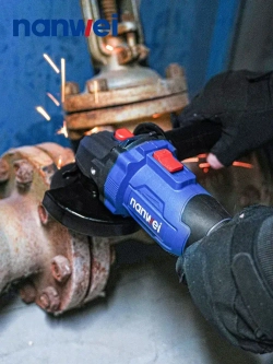 NANWEI 125 мм Угловая шлифовальная машина 5000/7000/9800 об/мин, 20 В, бесщеточный двигатель (Батарея 6,0ah x 2)