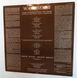 Винтажная виниловая пластинка Mozart Моцарт Sonatas For Piano Duet Сонаты для фортепиано 2LP (Hungary 1978)