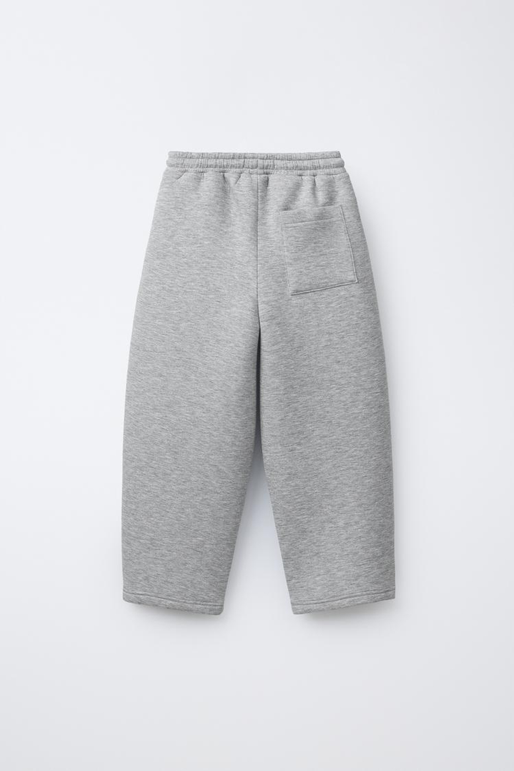 ZARA БРЮКИ STRAIGHT FIT ИЗ НЕОПРЕНА, СЕРЫЙ МЕЛАНЖ