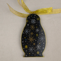 Сувенир Матрешка "Зимние забавы" с росписью Палех в коробке