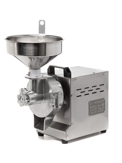 Электрическая мукомолка AKITAJP 6SM-150N (1500 Вт): профессиональная зерновая мельница для производства муки из зерна, урбеча из семян и орехов