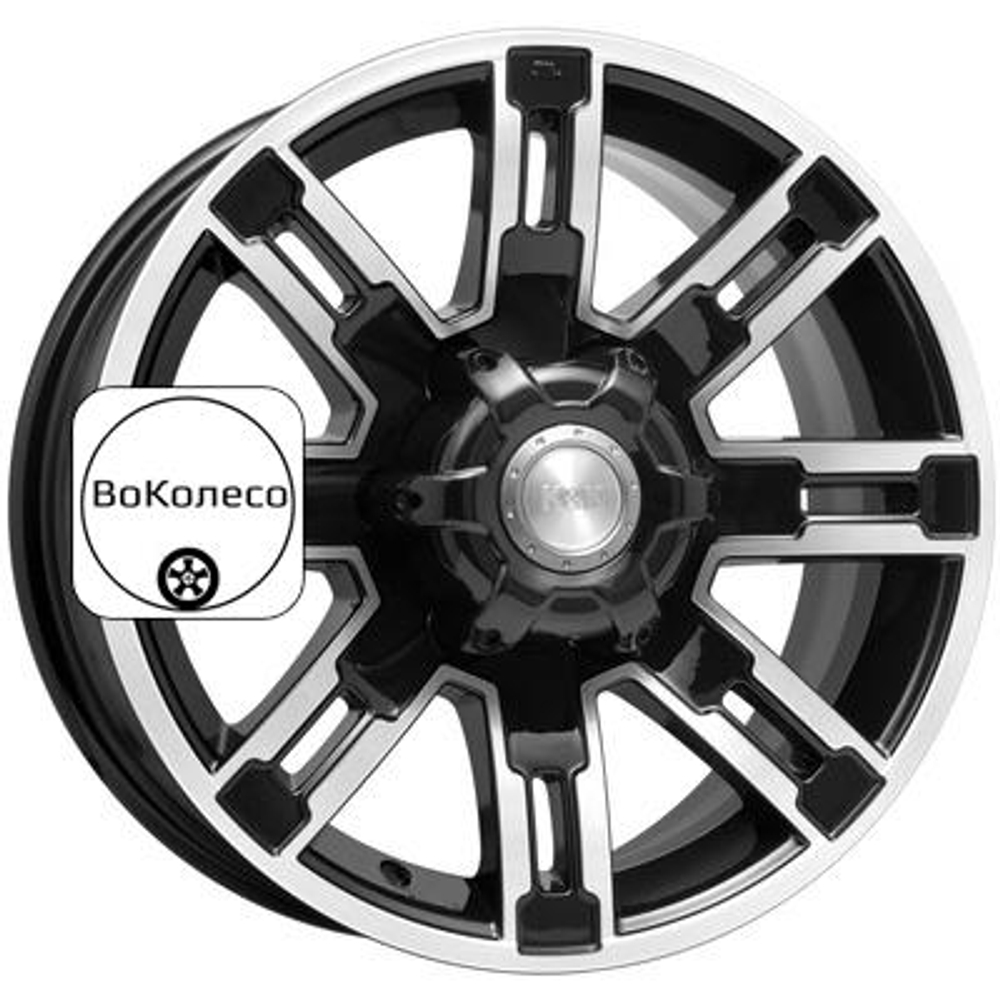 7,5x16/6x139,7 ET30 D108,1 Полюс (КС609M) Алмаз черный K&K
