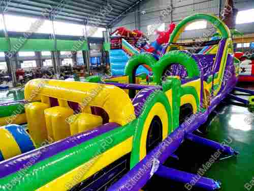 Надувной батут "Длинная полоса препятствий" 29*4*5 м