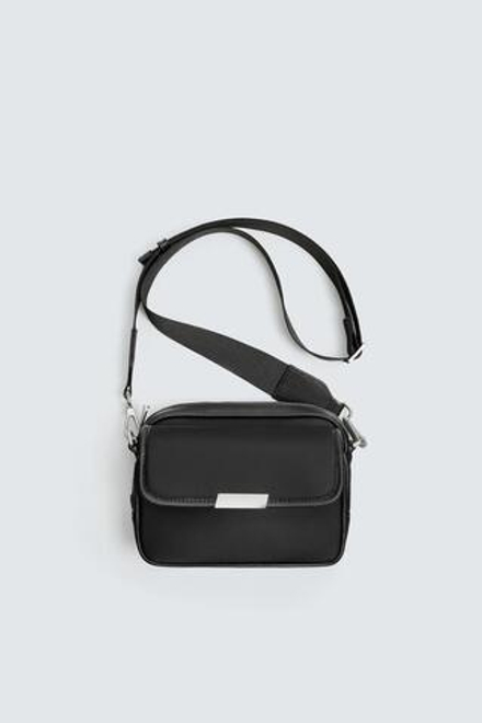 ZARA НЕЙЛОНОВАЯ СУМКА ЧЕРЕЗ ПЛЕЧО, ЧЕРНЫЙ