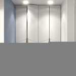 Распашной шкаф Авелин четырехсекционный в белой эмали  220*50*220