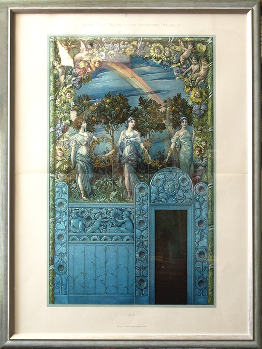 Седер Антон (Anton Seder) «Три грации». Хромолитография. 1897 г.