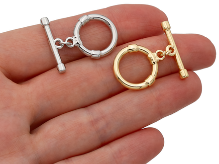 Тогл для украшений Круглый 17мм, сталь