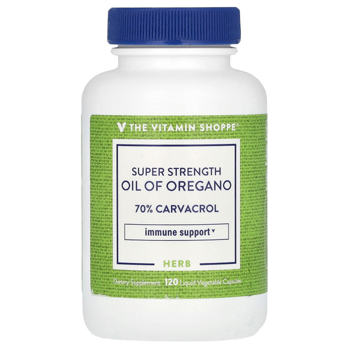 The Vitamin Shoppe, Суперсильное масло орегано, 120 жидких растительных капсул (45 мг в каждой капсуле)
