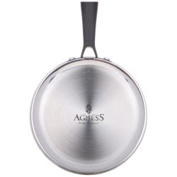 КОВШ С КРЫШКОЙ 1,4Л "IRON CHEF" AGNESS 16*7,5СМ ТЕХНОЛОГИЯ 3-PLY, НЕРЖ.СТАЛЬ 18/10