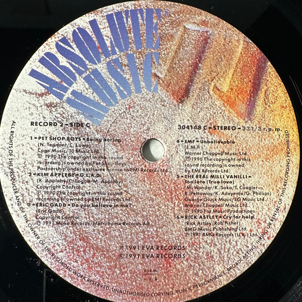 Сборник Absolute Music 11 2LP (Швеция 1991г.)