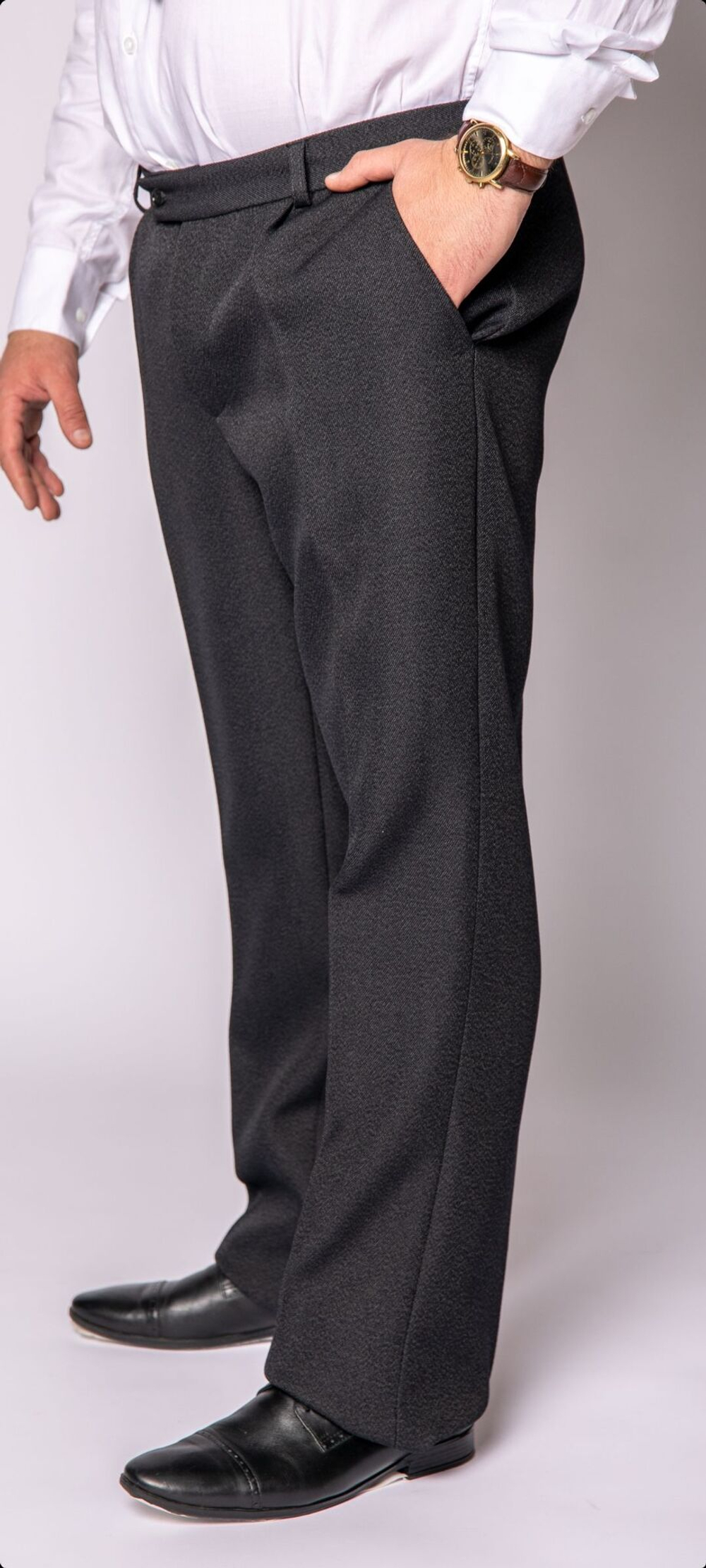 Брюки мужские классические классика строгие офисные офис теплые толстые утепленные костюмные костюмка серые темно-серые прямые нарядные зимние шерсть великан гигант большой шерстяныеразмер 62 124
