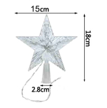 Верхушка ёлочная Звезда прозрачная 15х15 см LED10 с удлинителем 3 метра, 1 режим 220В