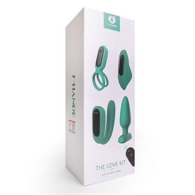 Оригинальный вибронабор в зеленом цвете The Love Kit (Цвет: зеленый)