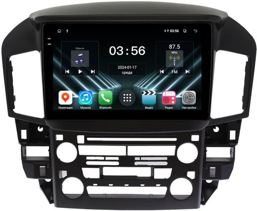 Магнитола для Lexus RX300 U10, Toyota Harrier 1997-2003 (взамен монохрома) - FarCar DX9-9598F1 монитор 9.5" IPS на Android 13, 4+64Гб, CarPlay