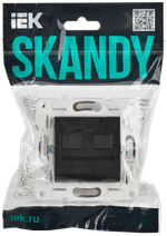 SKANDY Розетка компьютерная двойная RJ45 кат.5E SK-K03Bl черный IEK