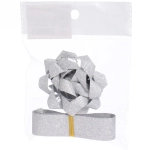 Набор для декорирования «Мерцание» бант 6см, лента 2см (3м), Серебро