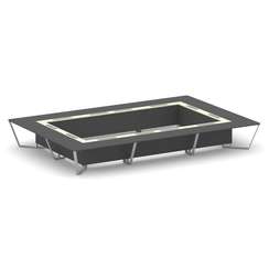 Steel Meet Стол переговорный прямоугольный KM-PR.B.SP-26K2 Антрацит/Ваниль Глянец/Металл Серый 6000*