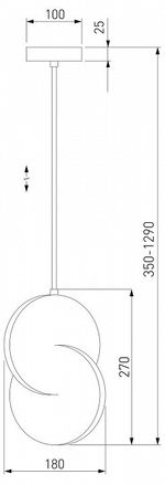 Подвесной светильник Eurosvet Lang 50225/1 LED белый