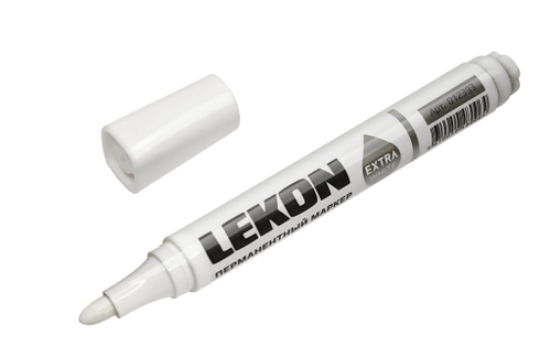 Маркер-краска цвет белый, ширина линии 2-4 мм