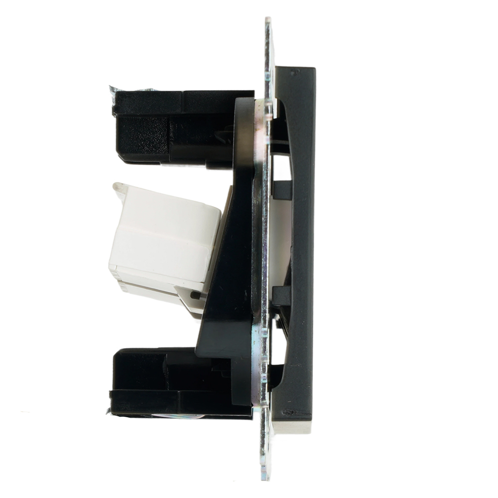 Розетка компьютерная 2-местная RJ-45 (механизм) ,STEKKER ,GLS00-7109-05, серия Катрин, черный 50007