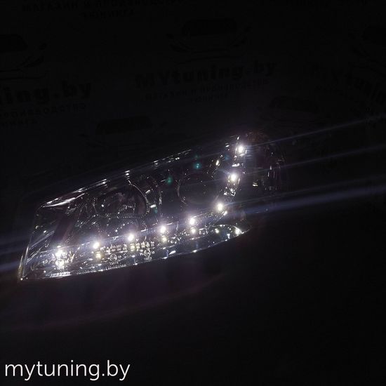 Передние фары daylight chrome для Renault Megane 2(II)