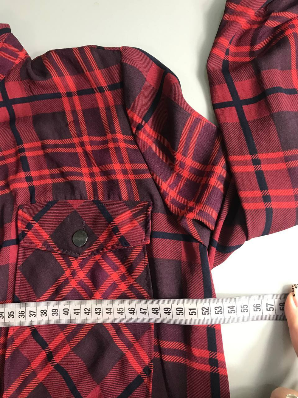 Рубашка Lime в актуальную клетку, маркировка L, на 48 размер