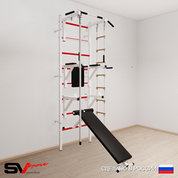 Шведская стенка Sv Sport усиленная 695 (Турник стандарт/Брусья/Стойка/Скамья/Канат/Лестница)