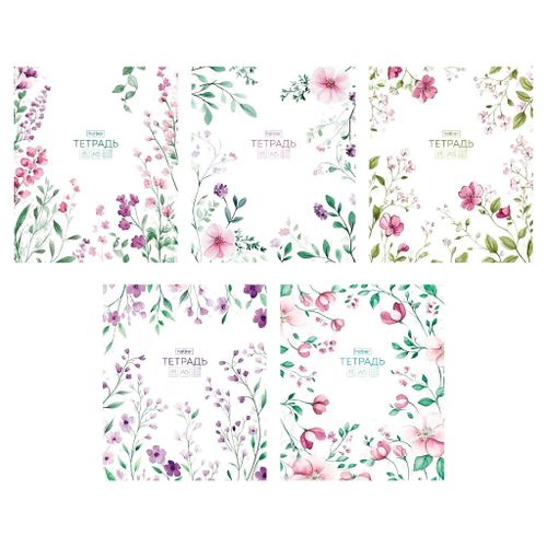 Тетрадь 48 л. клетка ХАТБЕР Натурал Фловерс