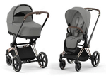 Коляска Cybex Priam IV Rosegold complete Cloud G Magic Black Base G 3 в 1 Mirage Grey