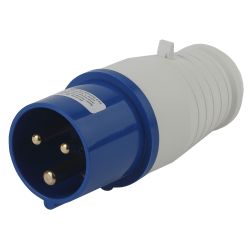 Вилка ЭРА V-16-2P-PE-IP44 переносная 013 2Р+РЕ 16А 220В IP44 | Силовые разъёмы