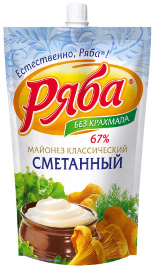 Майонез Сметанный Класический 67% Ряба 350г