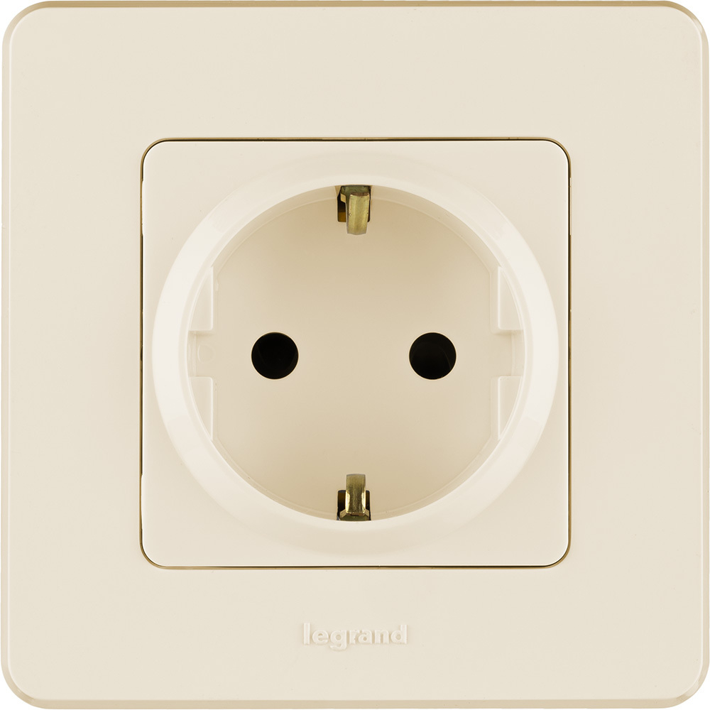 Розетка с заземлением без шторок 16А 250В слоновая кость Inspiria Legrand