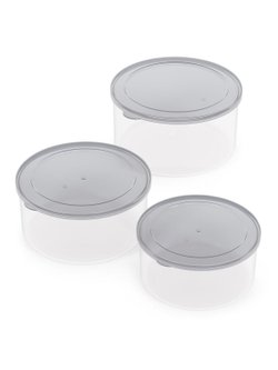 Набор контейнеров 3шт (0,5л; 0,7л; 1л) для СВЧ (8529)