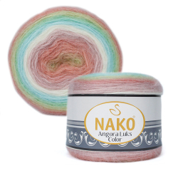 Пряжа Angora Luks Color, 150г, 810м, 80%акрил,15%шерсть, 5%мохер (цена за 1шт)