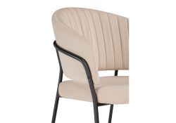 Стул на металлокаркасе Лео бежевый / черный