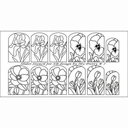 Слайдер трафарет для дизайна "Sweet Bloom" (Свит Блюм) # 7