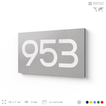 Номер на дверь 953, табличка на дверь для офиса, квартиры, кабинета, аудитории, склада, серая 120х70 мм, Айдентика Технолоджи