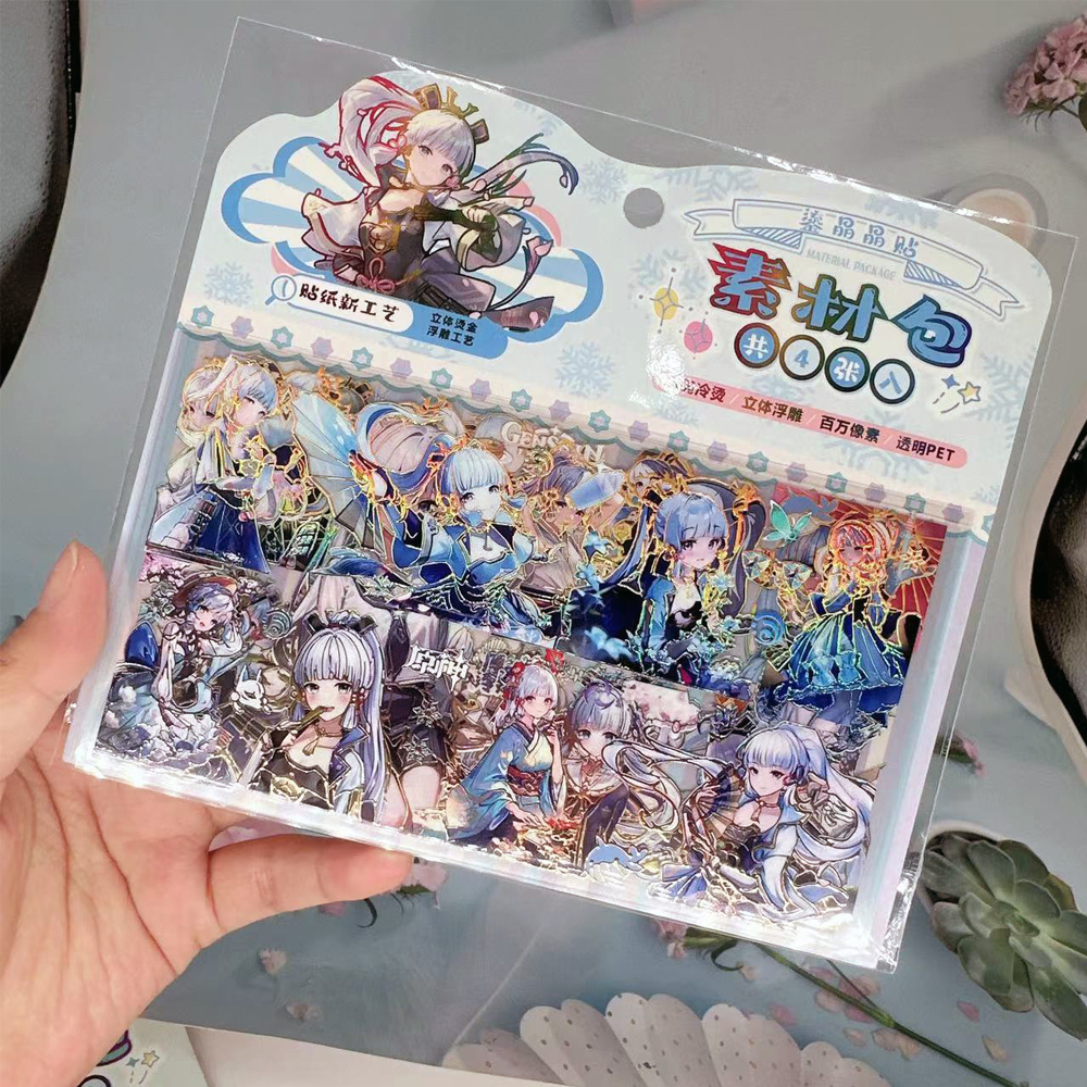 Прозрачные стикеры "Genshin Impact / Геншин - Аяка"