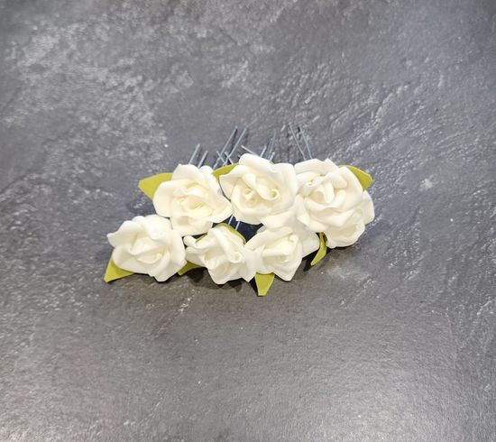 Набор шпилек "Розы большие" латекс, 3 шт, бирюза