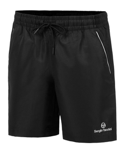 Мужские теннисные шорты Sergio Tacchini Rob 24 - чёрно-белые