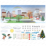 Учебное пособие с виниловыми магнитами ВЫБОРГ ВРЕМЕНА ГОДА 115